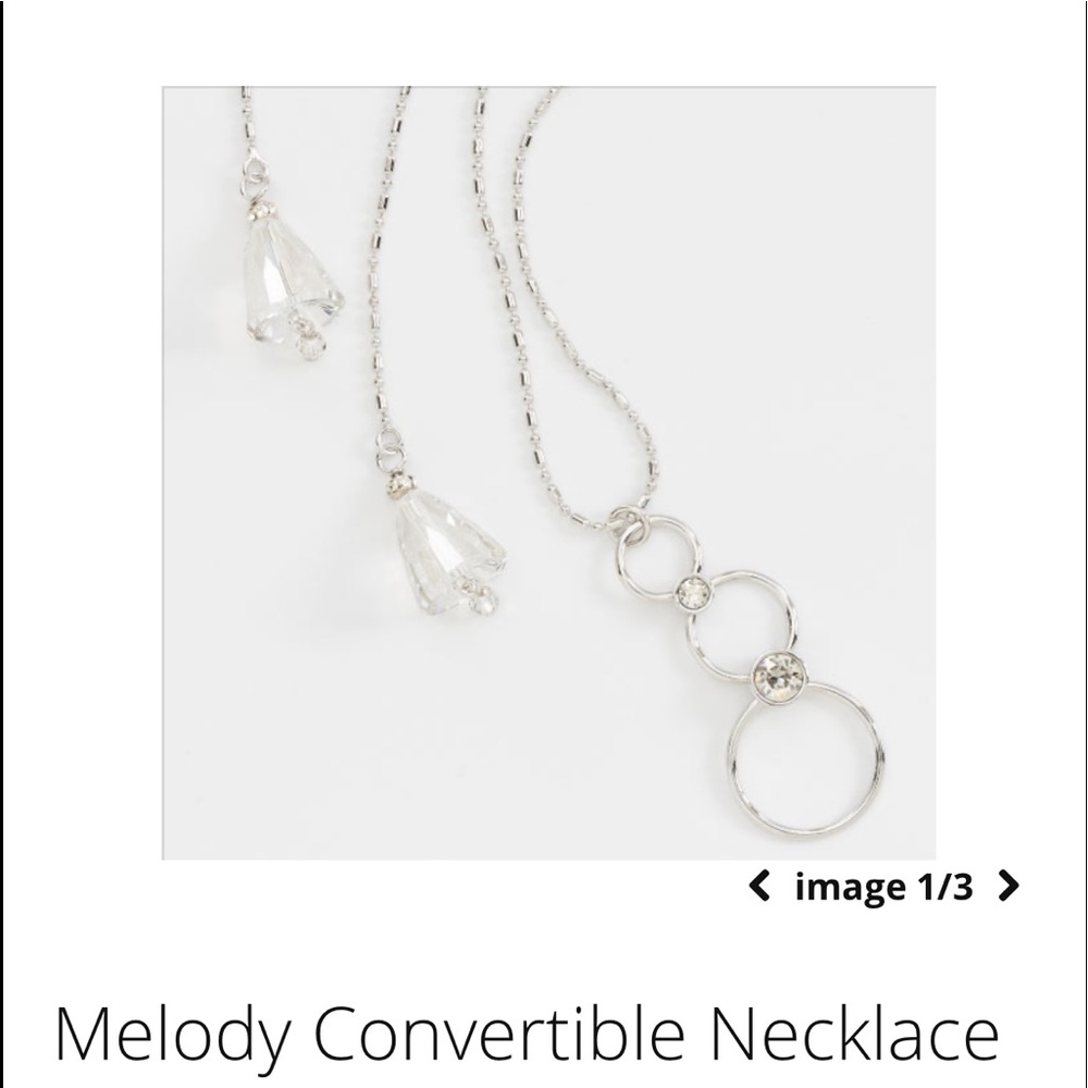 Touchstone Crystal “Melody Convertible Necklace”